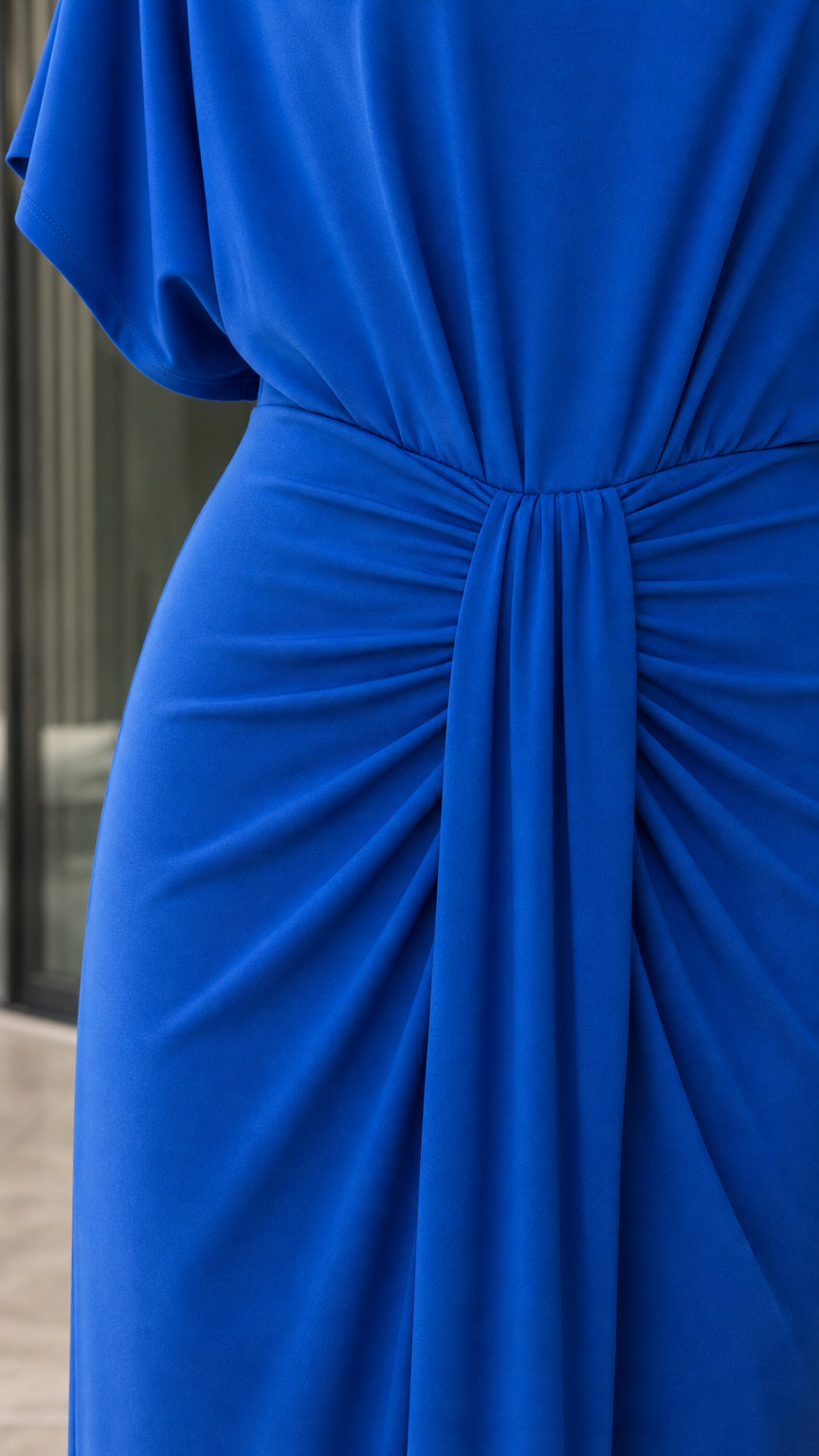 Elegant Draped Knot Maxi Dress