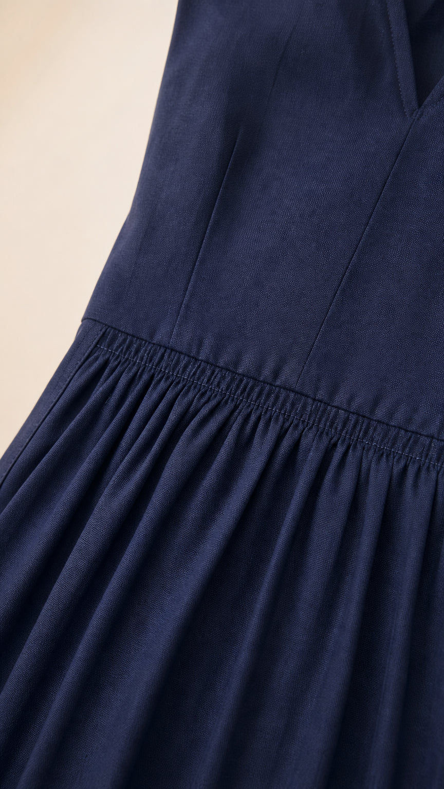 Women's V-Neck Sleeveless Pleated Maxi Dress