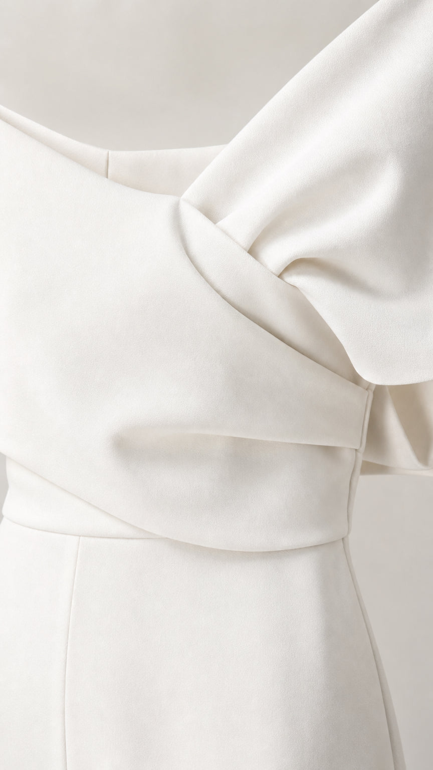Elegant Off-Shoulder Draped Wide-Leg Formal Jumpsuit