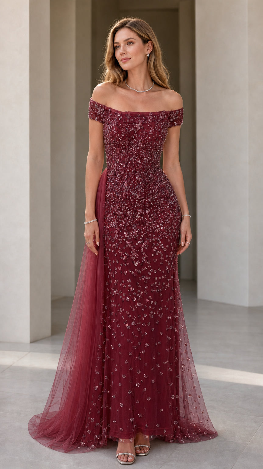 Front view of burgundy color variant