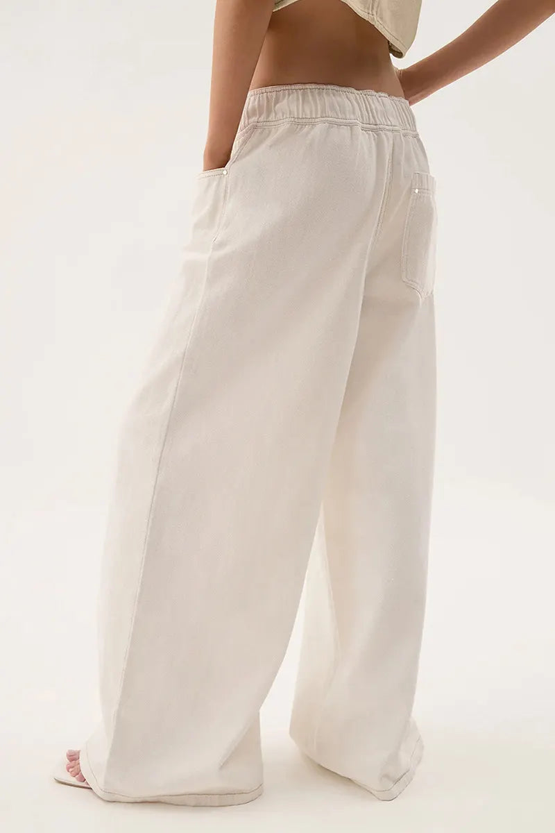 Women's Vintage Low Rise Drawstring Jeans