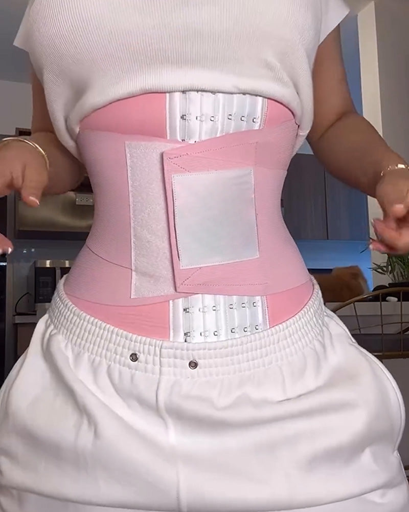 🎉 Women Double Compression Tummy Wrap Sweat Sauna Waist Trainer