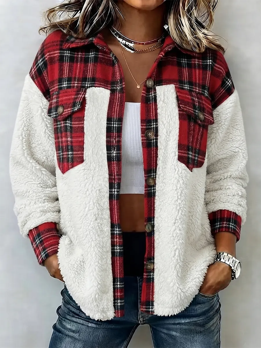 Cozy Leopard Print Fleece Shirt Jacket
