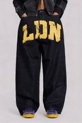 Women's Street Letter-Print Loose-Fit Jeans