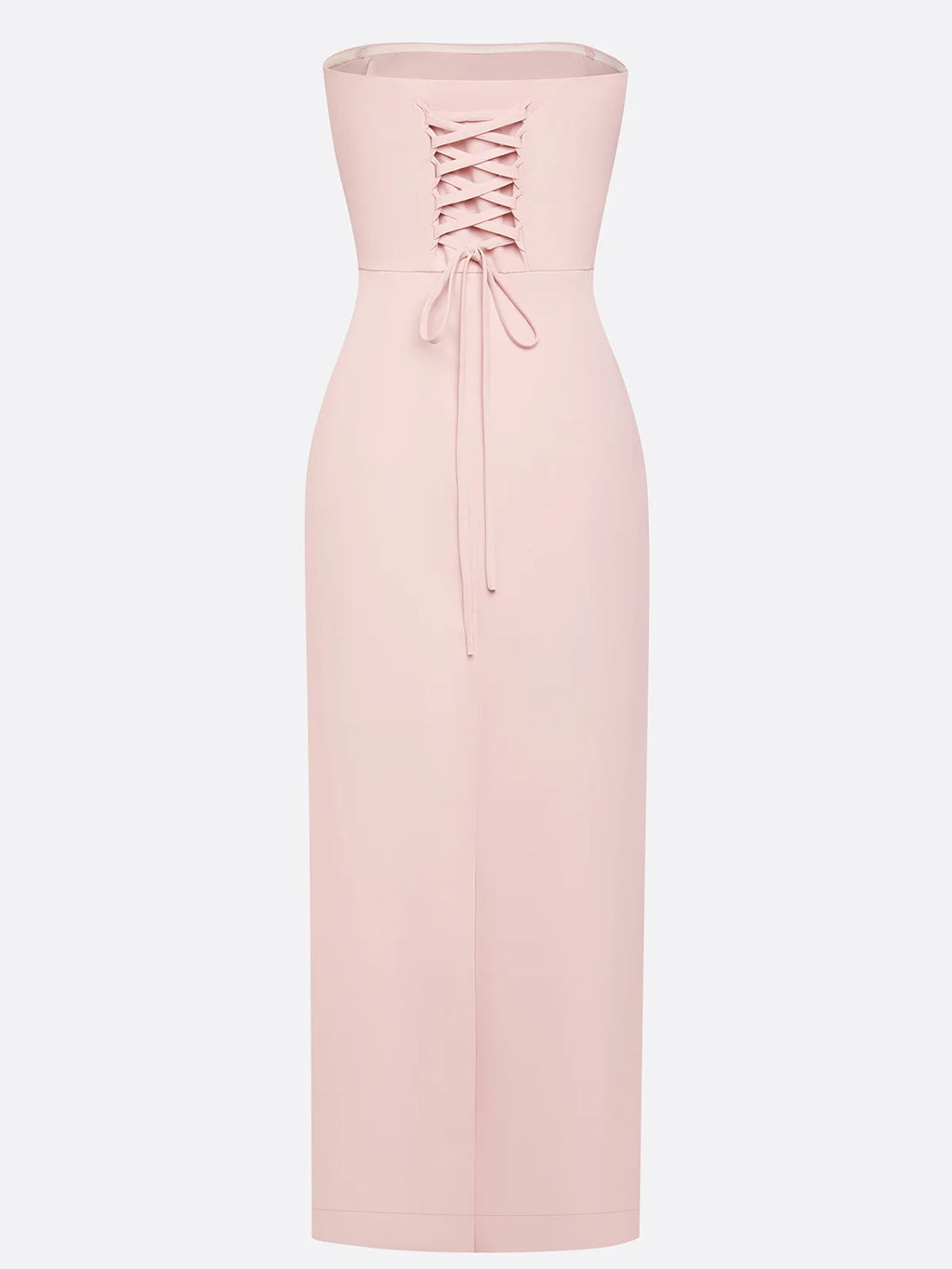 Pink Ruched Glitter Classic Strapless Sleeveless Sheath Maxi Dress