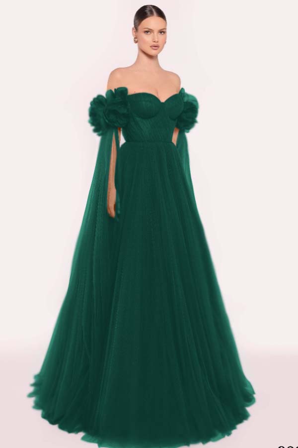 Sleeveless Strapless Off the Shoulder Long Prom Dress With Pleated WQ0206