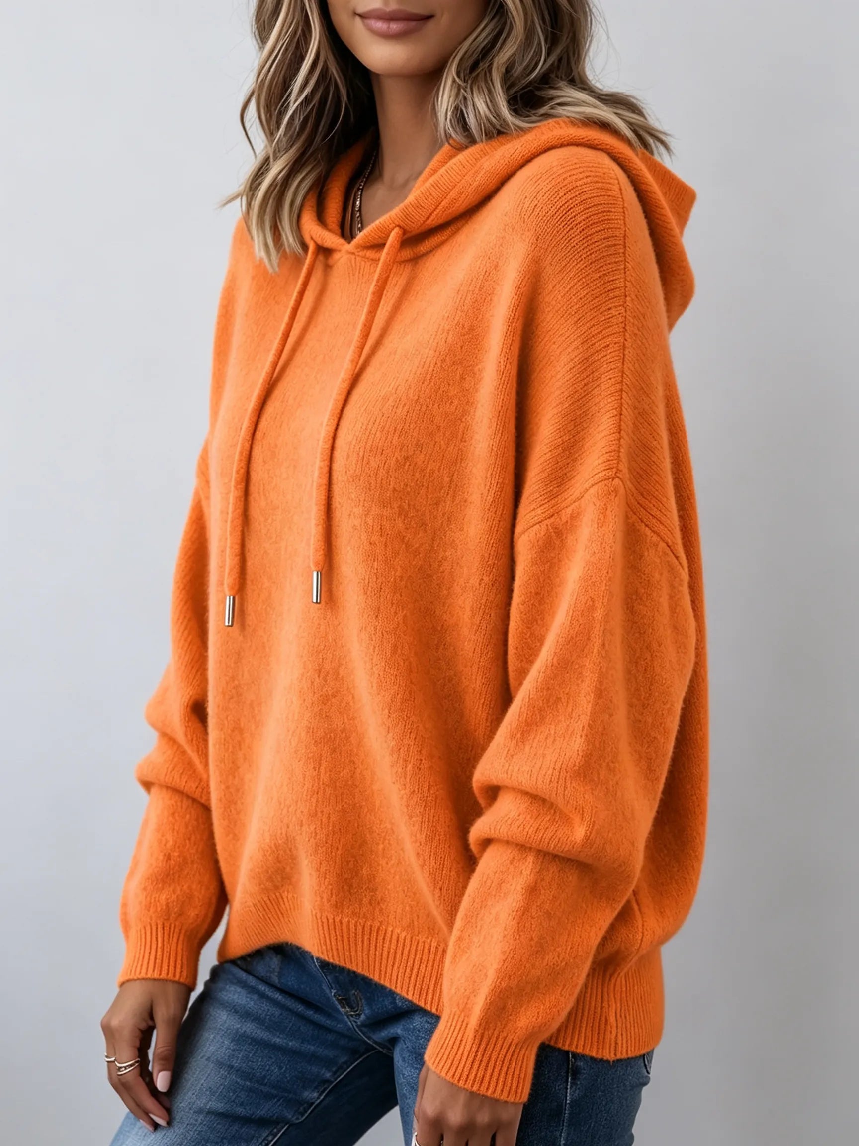 Cozy Relaxed Knit Hoodie