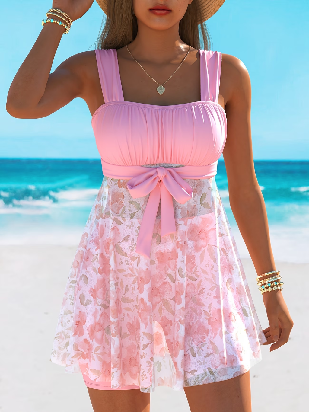 Women'S Stylish Tankini Set-0309