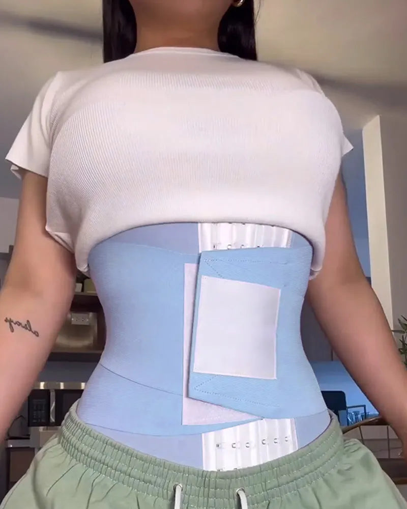 🎉 Women Double Compression Tummy Wrap Sweat Sauna Waist Trainer