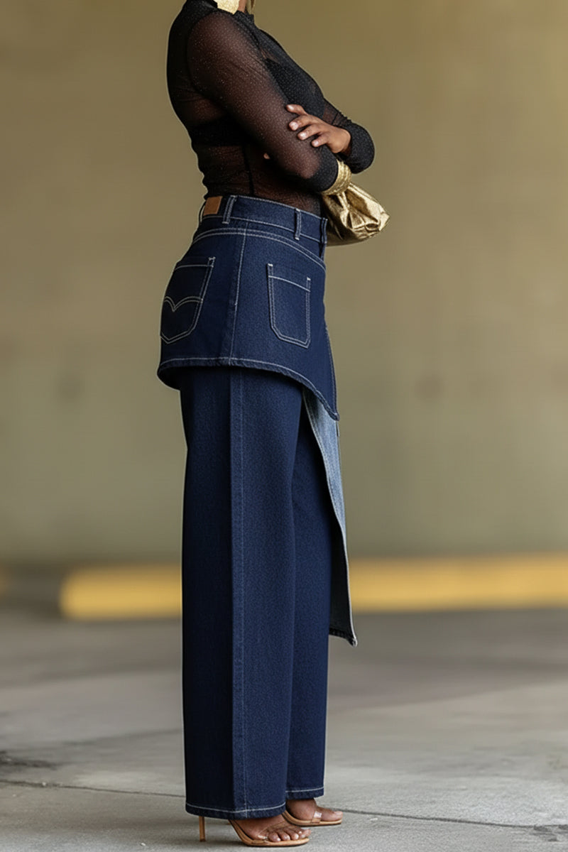 Women's Casual Patchwork Jeans