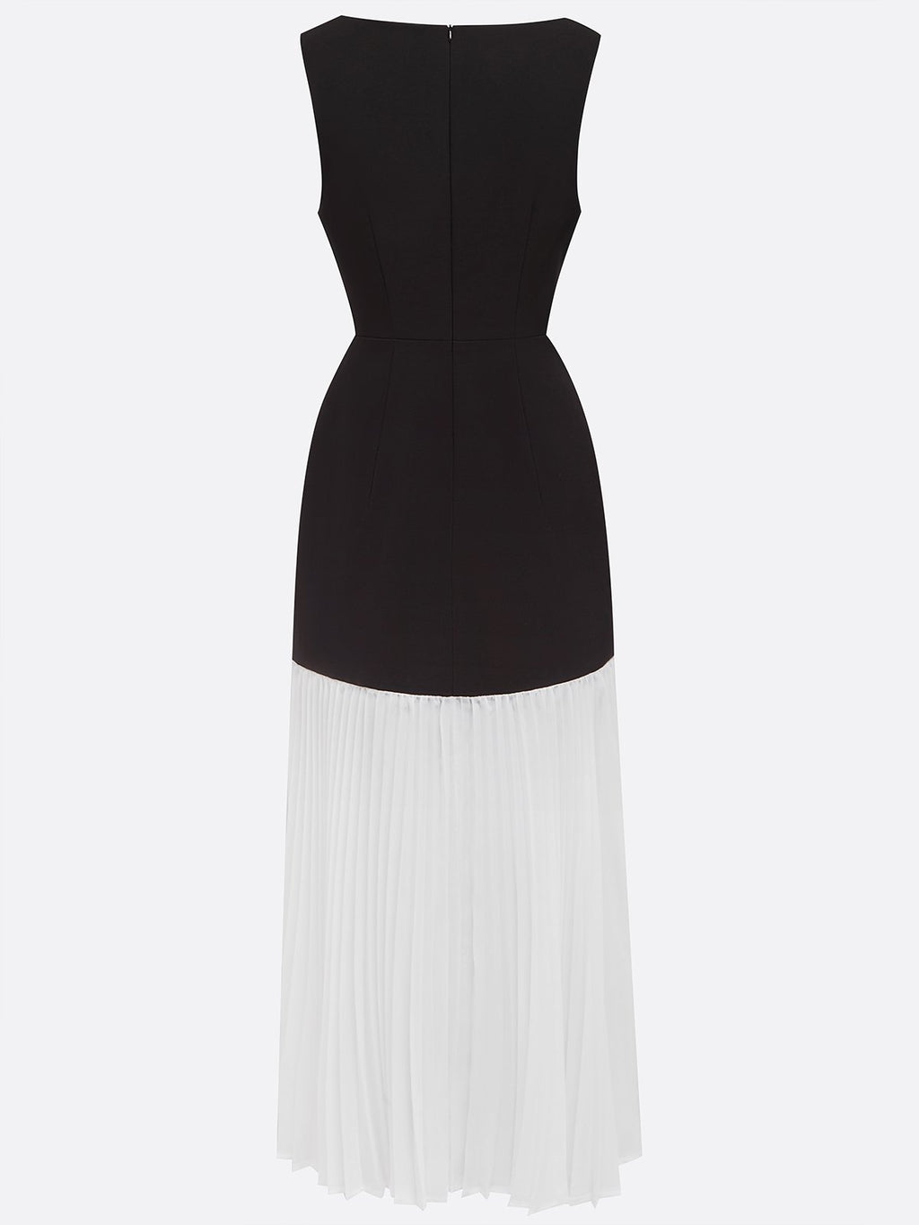 Black Pleated Applique Butterfly Classic Deep V Neck Sleeveless Mermaid Maxi Dress
