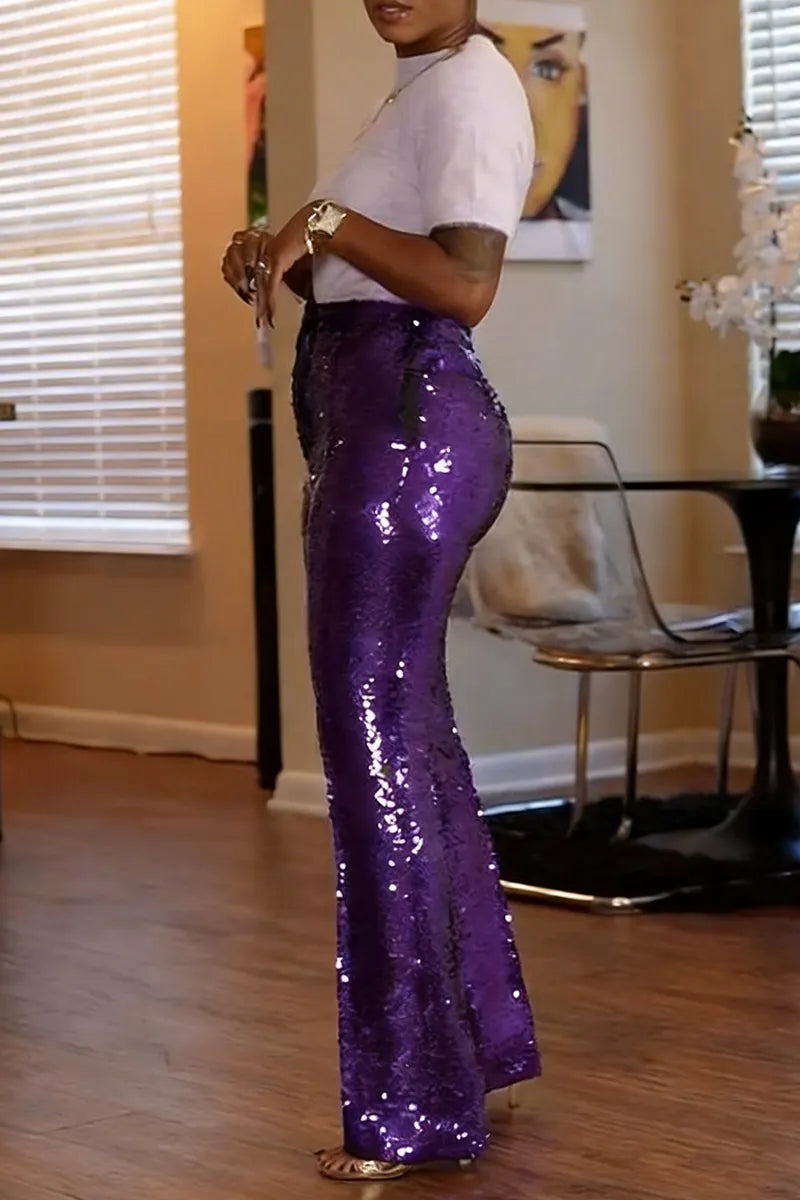 Women's Elegant Sparkling-Party Sequin Pants
