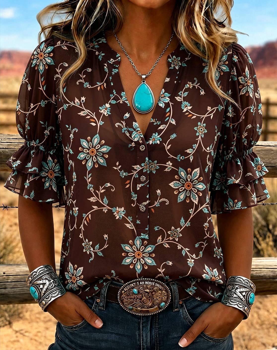 Vintage Art Print Comfortable Summer Fabrics Casual Shirt