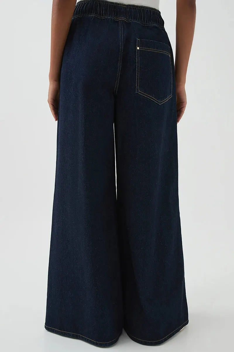 Women's Vintage Low Rise Drawstring Jeans