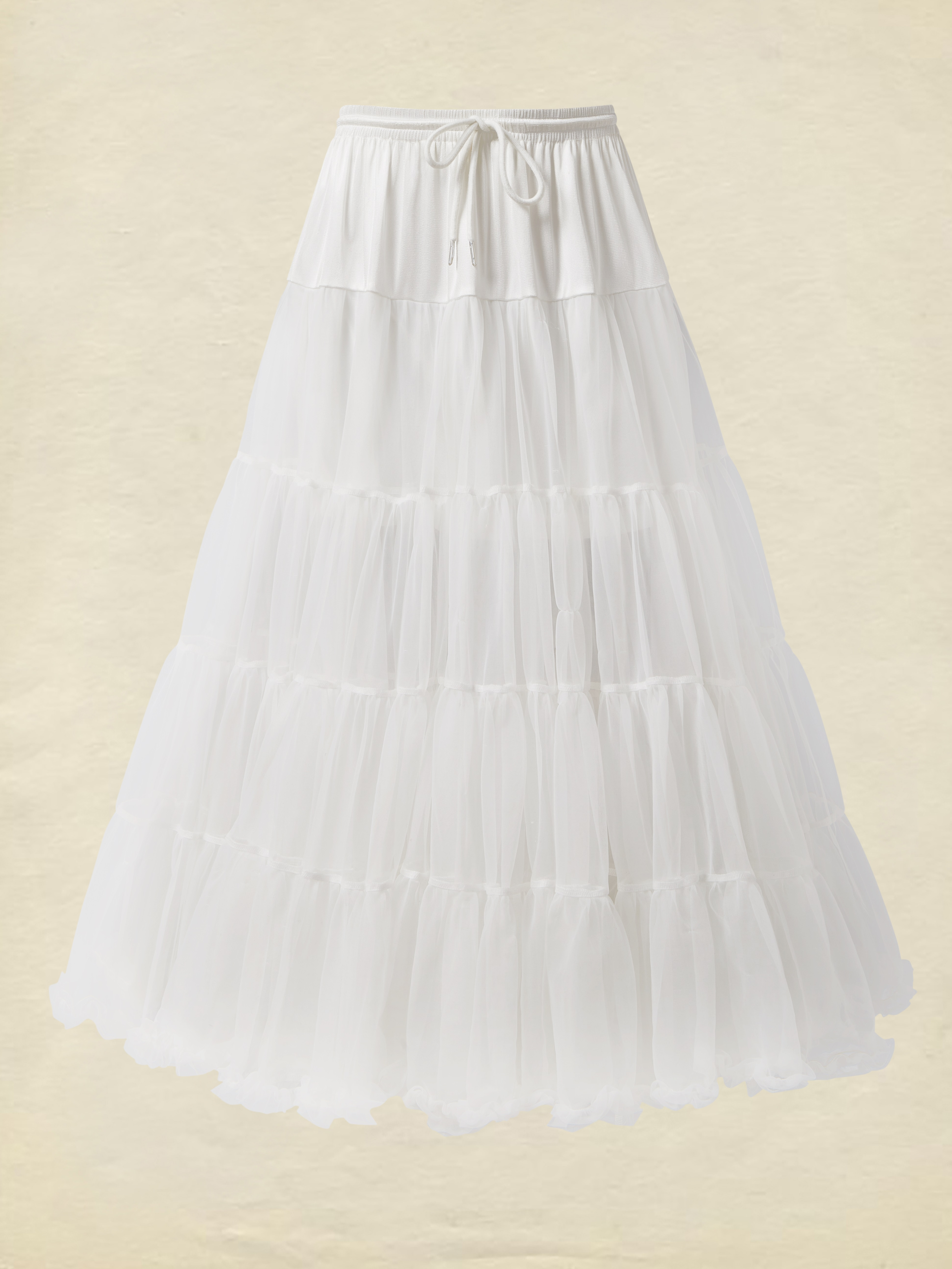 Jane Collection - Multi-Layered Petticoat for Effortless Volume-White