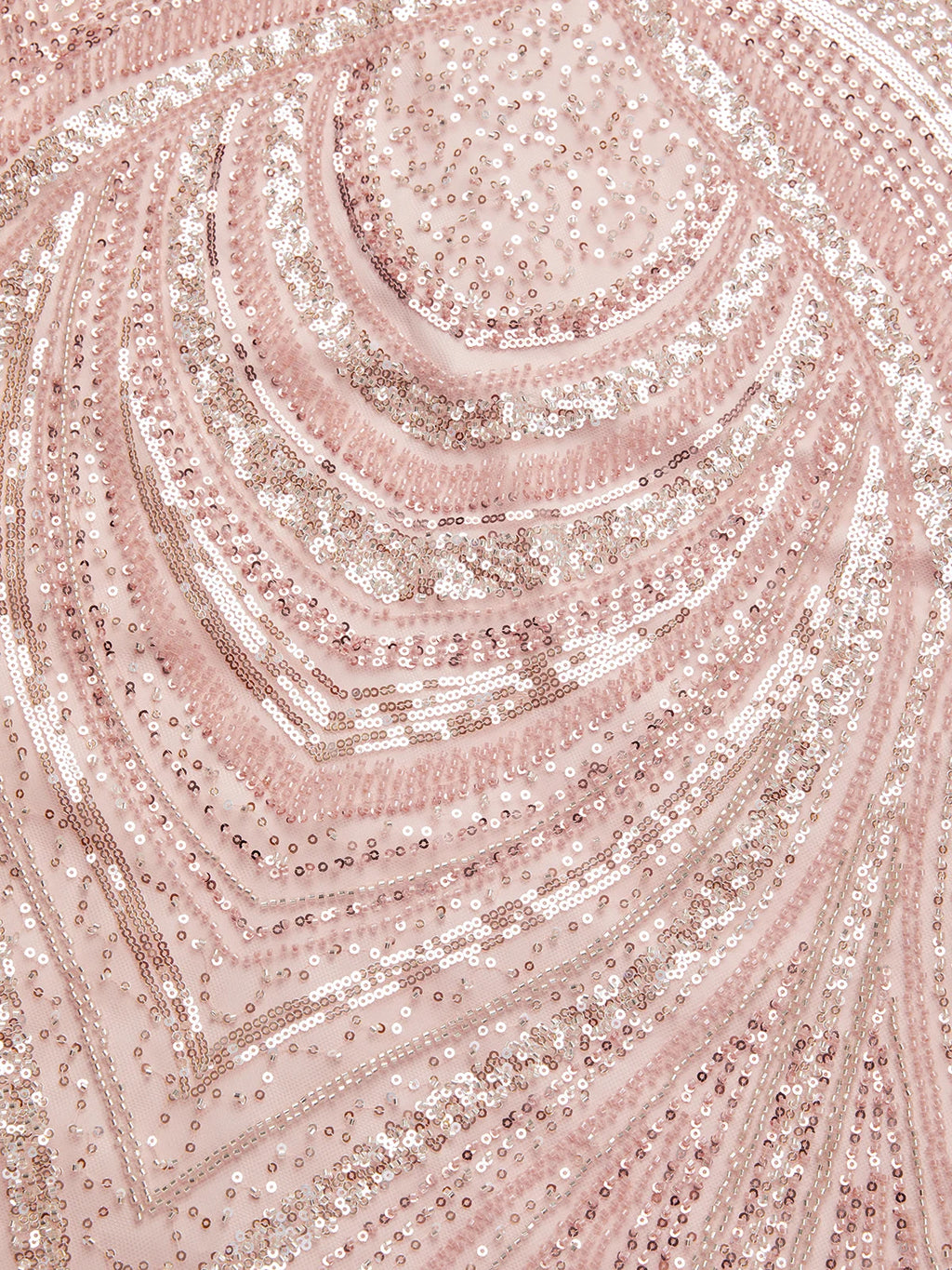 Light Pink Sequin Square Neck Sleeveless Mermaid Floor-length Gown Dress