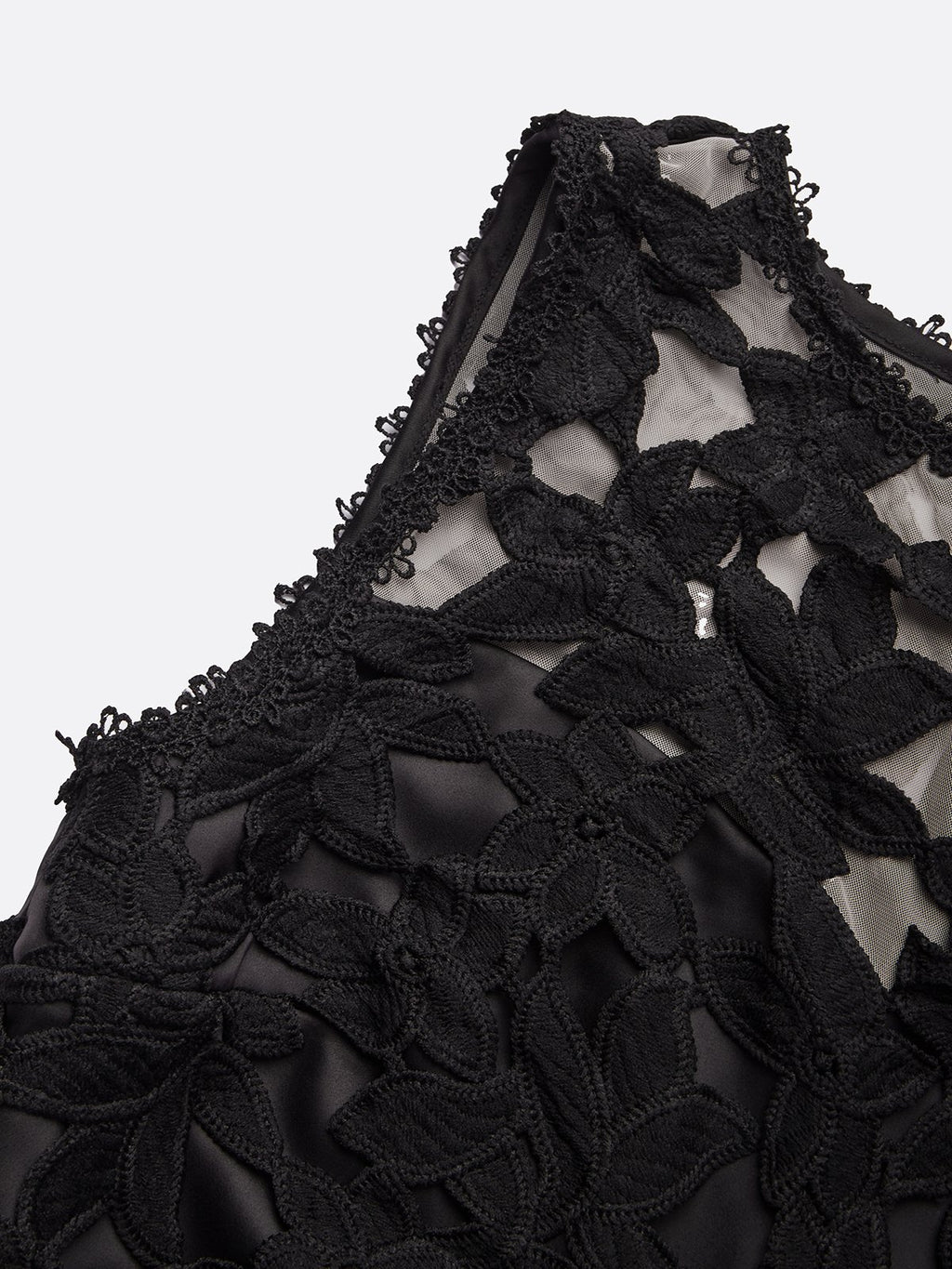 Black Lace Split Joint Classic Boat Neck Sleeveless Mermaid Gown Dress