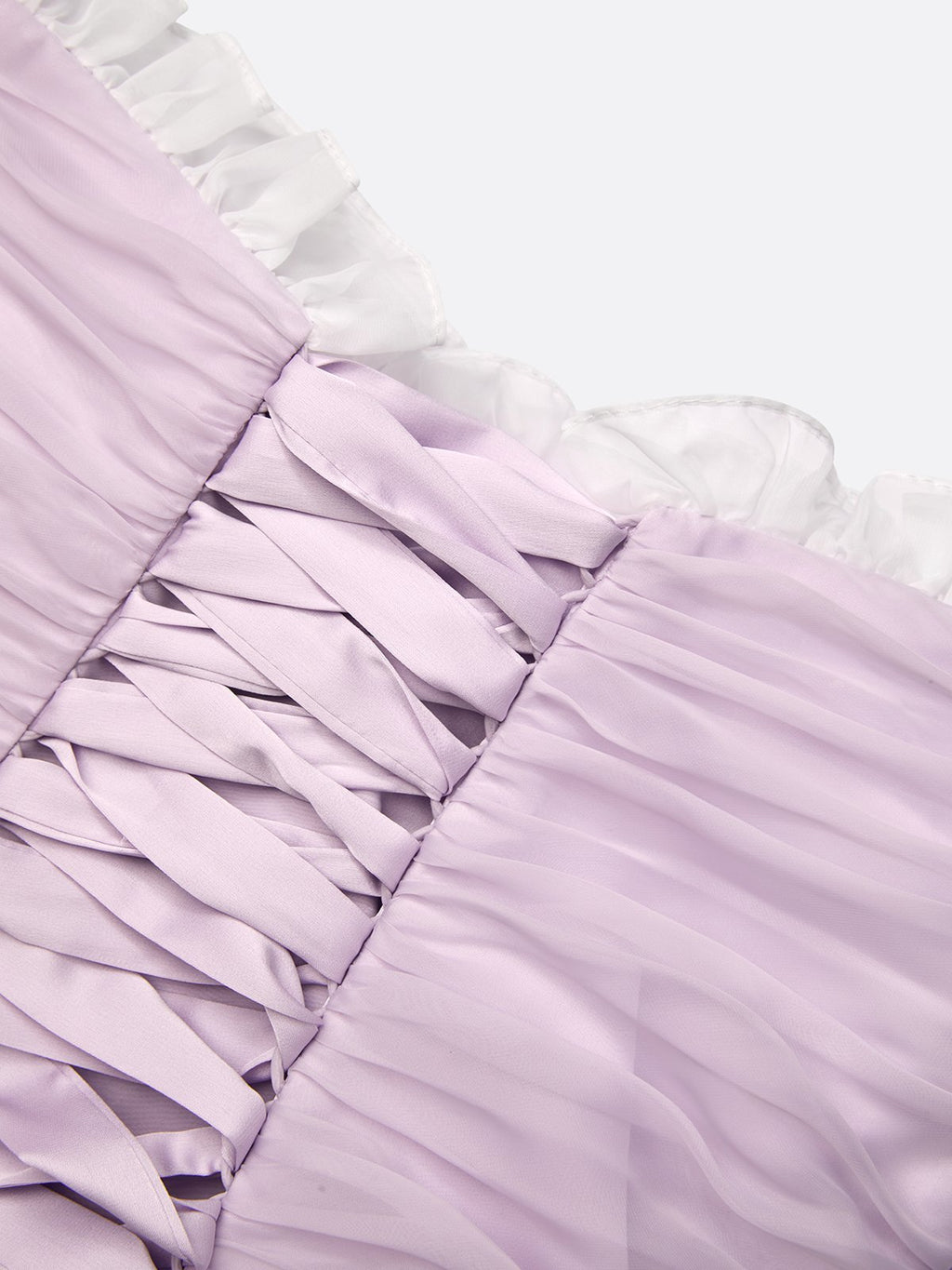 Purple Pleated Chiffon Off The Shoulder Sleeveless A-Line Midi Dress
