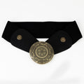European And American Retro Western Waist Elastic Elastic Waist Belt Female Wide Version Waist Punk Style Metal Carved R