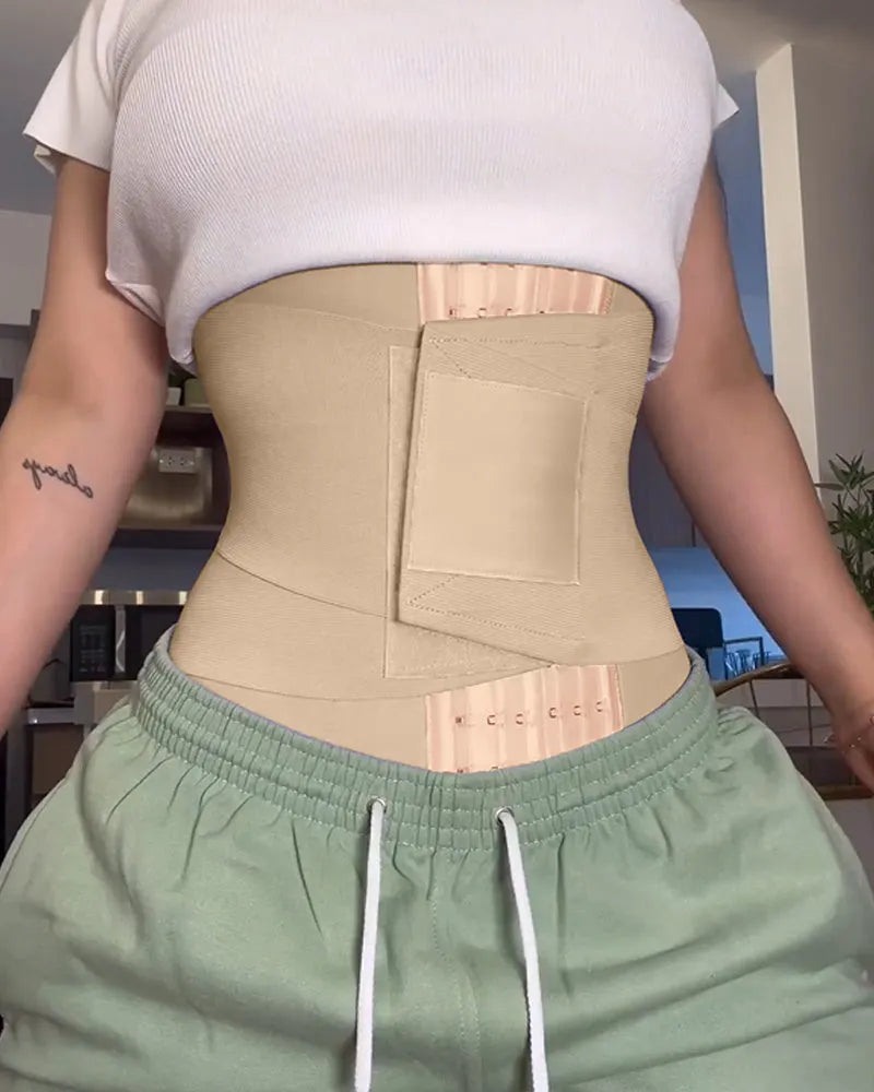 🎉 Women Double Compression Tummy Wrap Sweat Sauna Waist Trainer