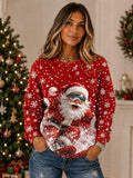 Snowboarding Santa Christmas Sweatshirt
