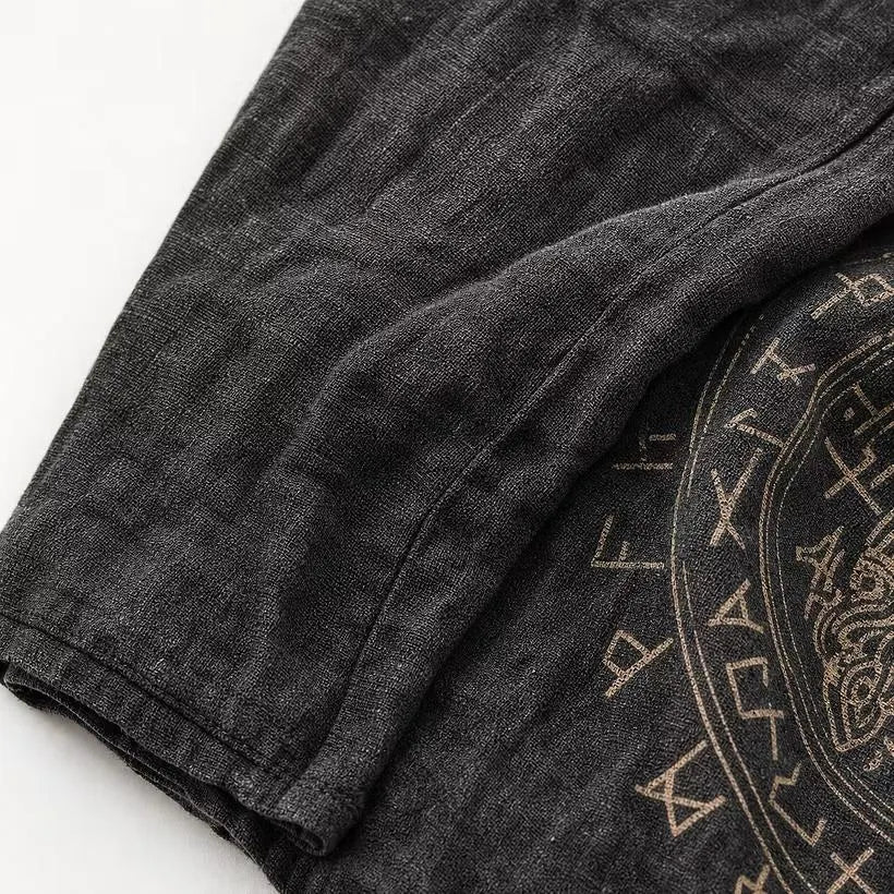 Men Vintage Norse Symbol Harem Pants