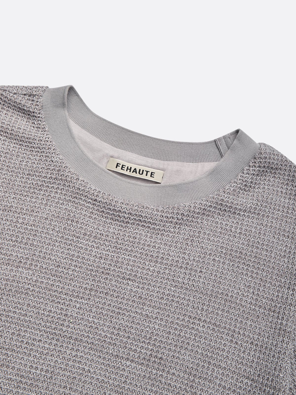 Gray Asymmetric Knit Cotton Crew Neck Half Sleeve Mermaid Midi Dress