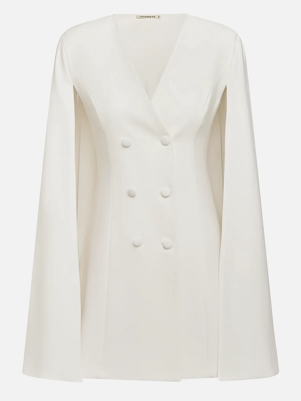White Buckle Blazer V Neck Sleeveless A-Line Mini Homecoming Dress