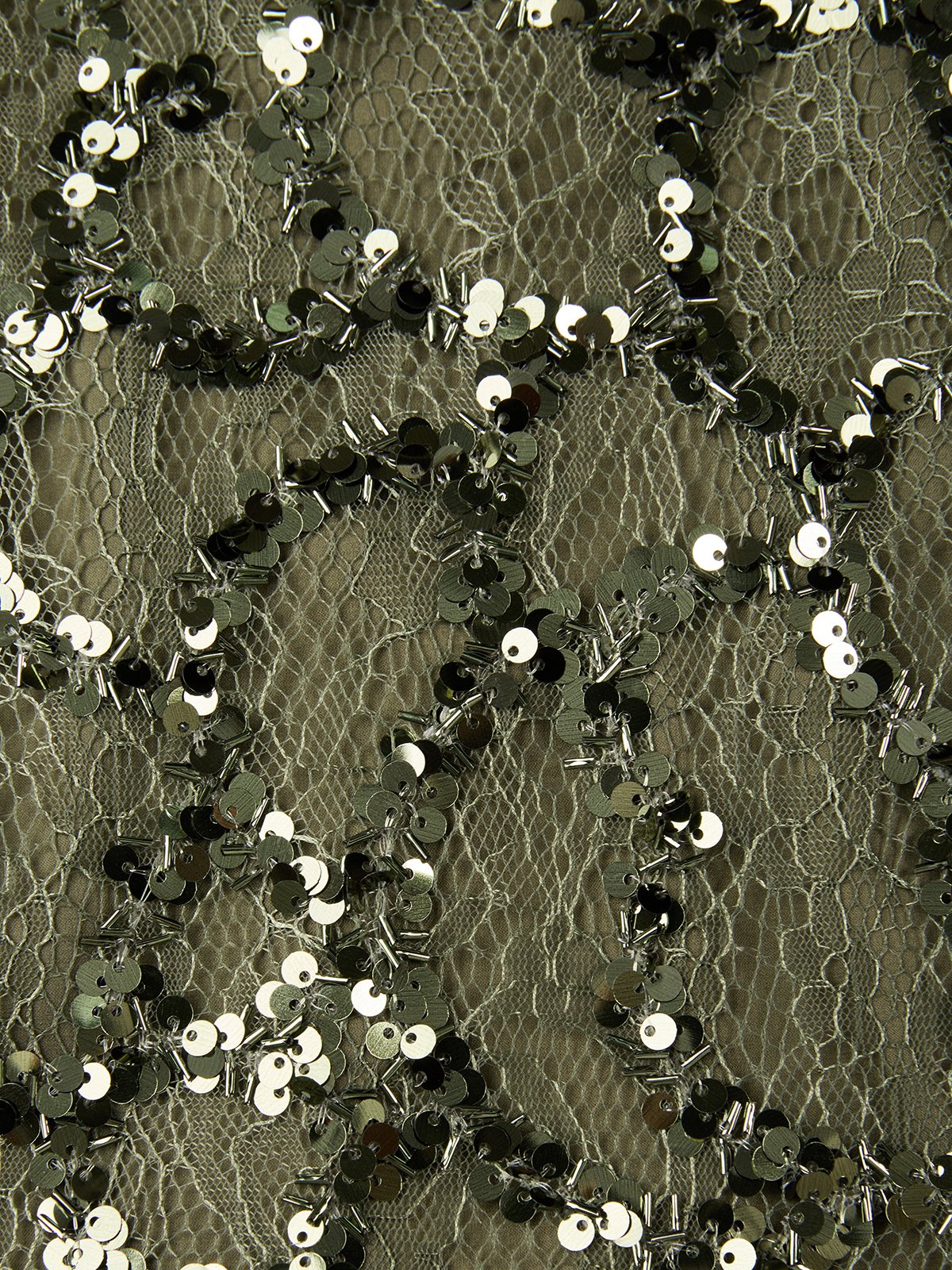 Olive Green Glitter Sequin Asymmetrical Sleeveless Sheath Maxi Dress