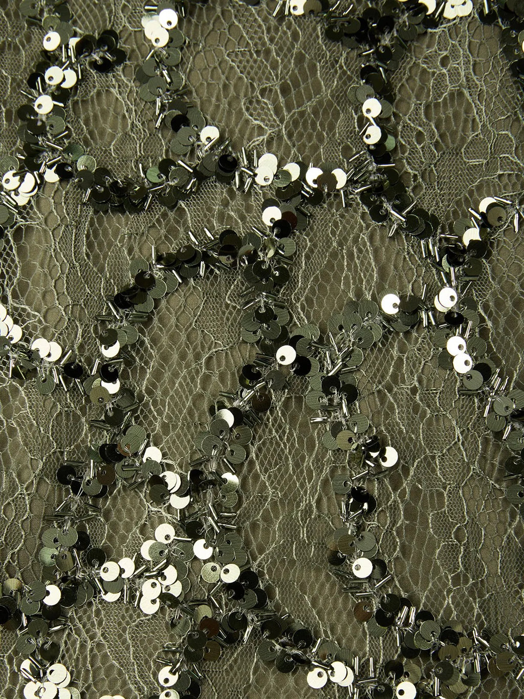 Olive Green Glitter Sequin Asymmetrical Sleeveless Sheath Maxi Dress
