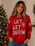 Let It Snow Rhinestone Sweatshirt