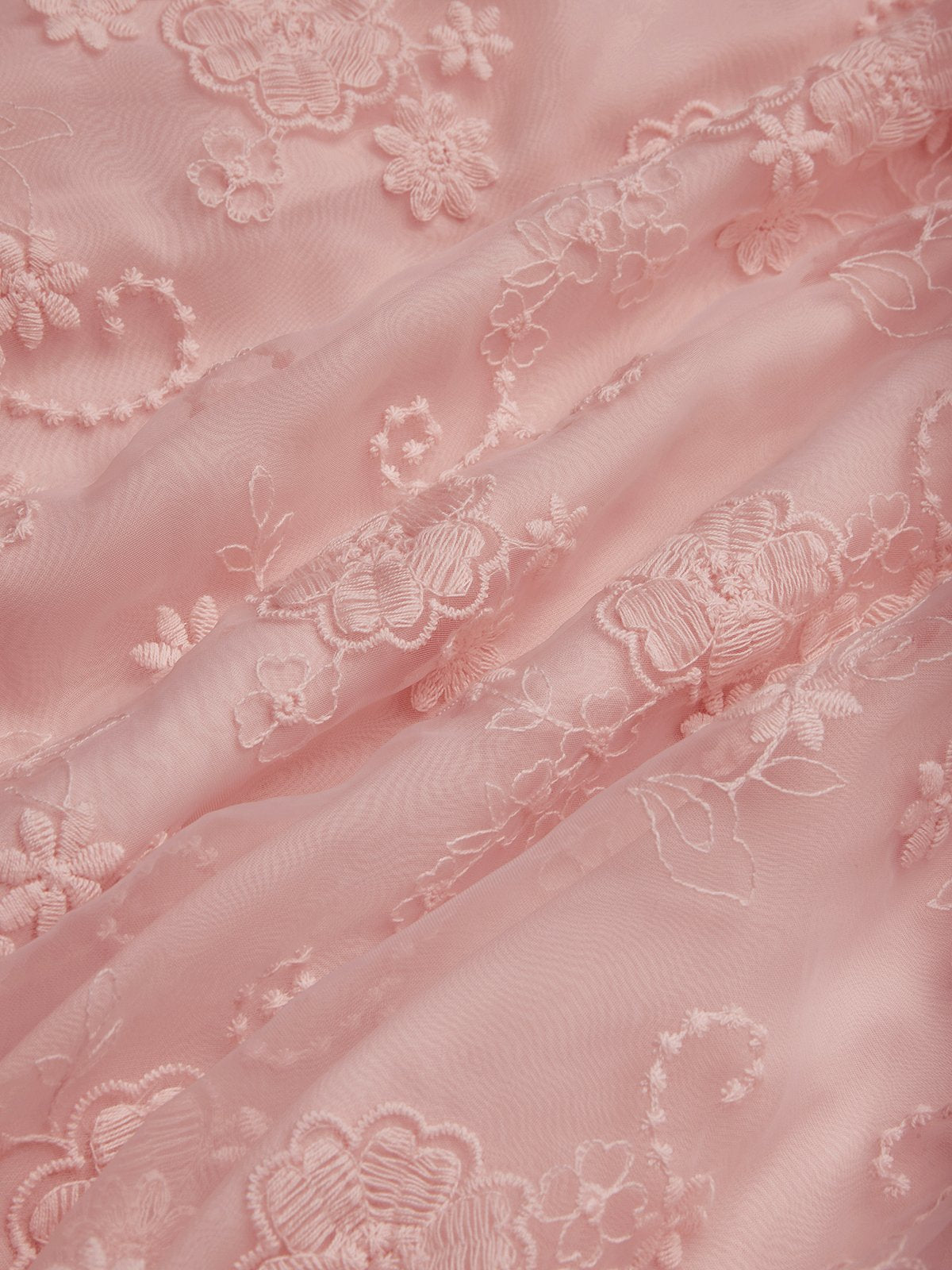 Deep Pink Bow Embroidery Classic V Neck Sleeveless A-Line Midi Dress With Pockets