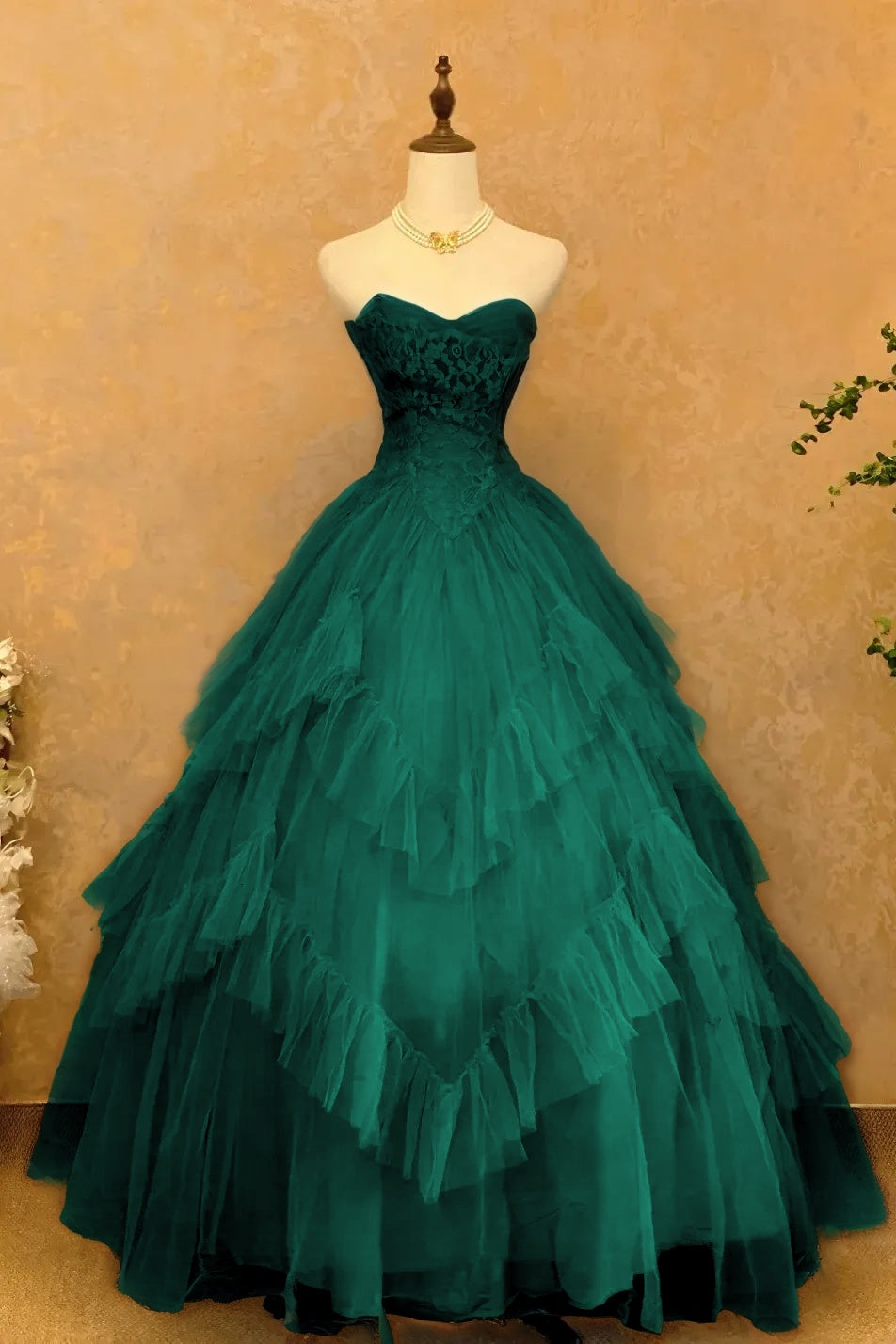 Cocoslly Strapless Sleeveless High Waist Long Prom Dress With Ruffles | Sky Blue Tulle YC0473