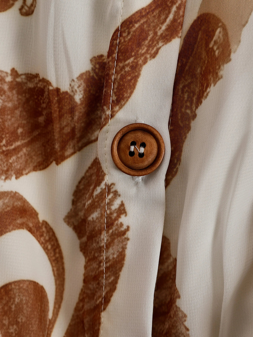 Vintage Bohemia Halter Neck Brown Western Print Off White Chiffon Split Maxi Dress