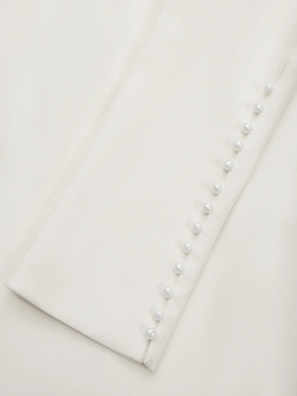 Cream White Bow Long Sleeve Sheath Midi Dress