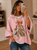 Watercolor Christmas Tree Oversized Hoodie