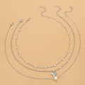 Pearl Butterfly Layered Necklace