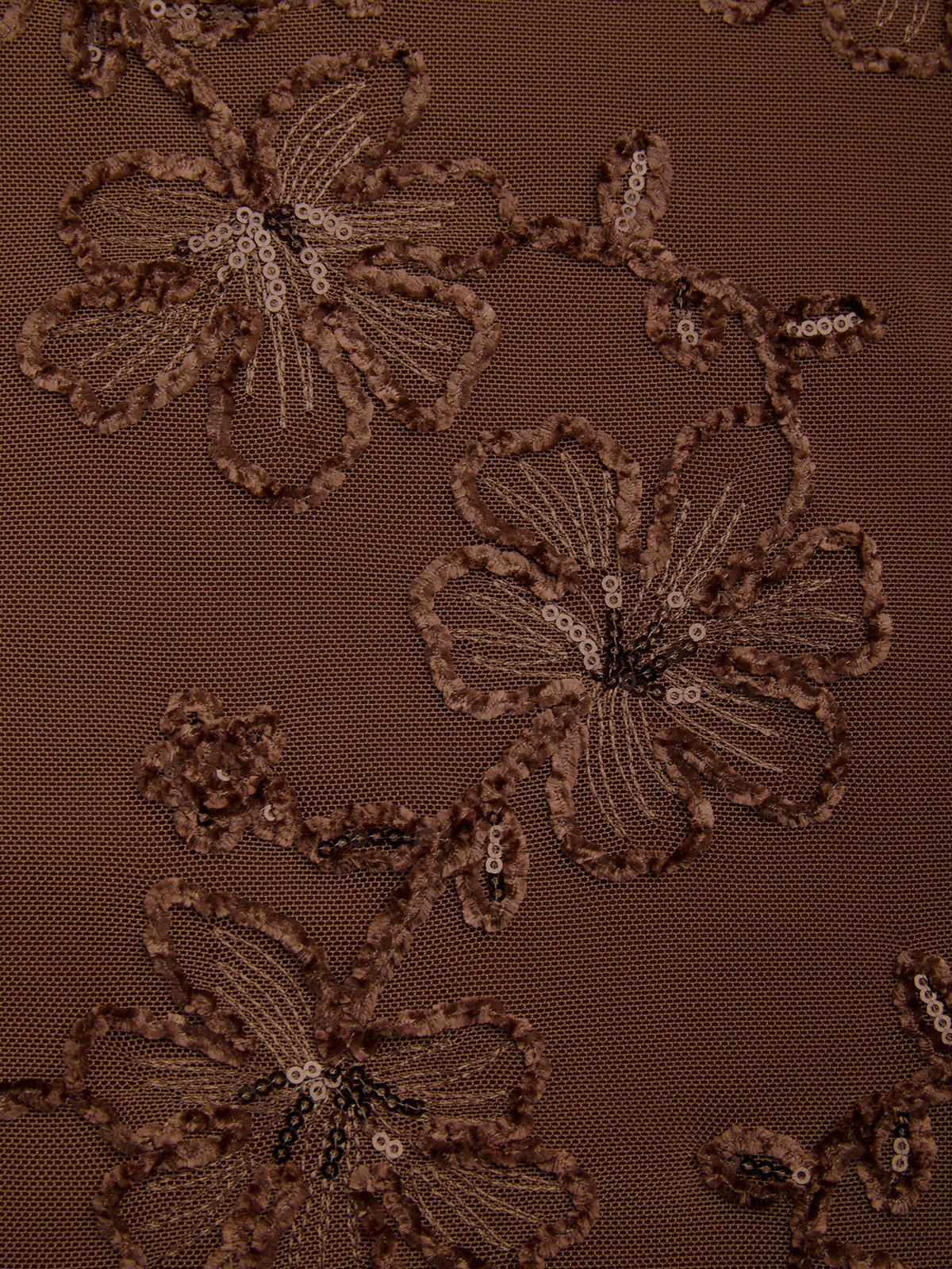 Brown Jacquard Classic Boat Neck Sleeveless Sheath Floor-length Gown Dress
