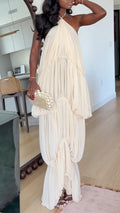 Halter Tiered Flowy Maxi Dress