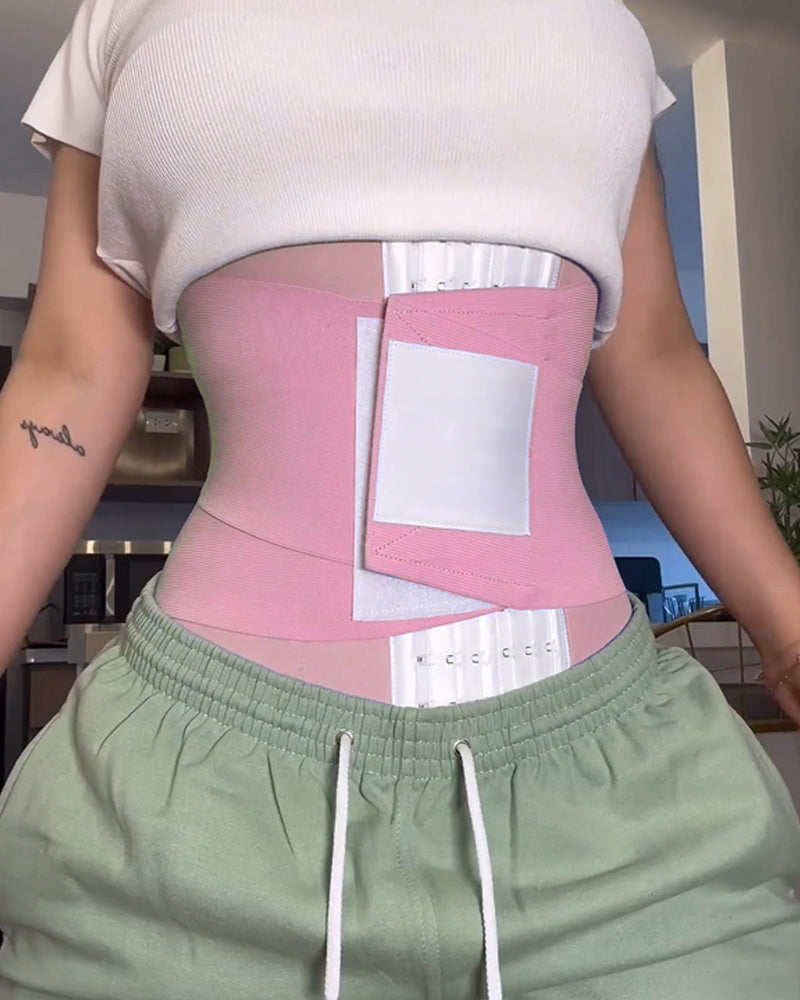 🎉 Women Double Compression Tummy Wrap Sweat Sauna Waist Trainer