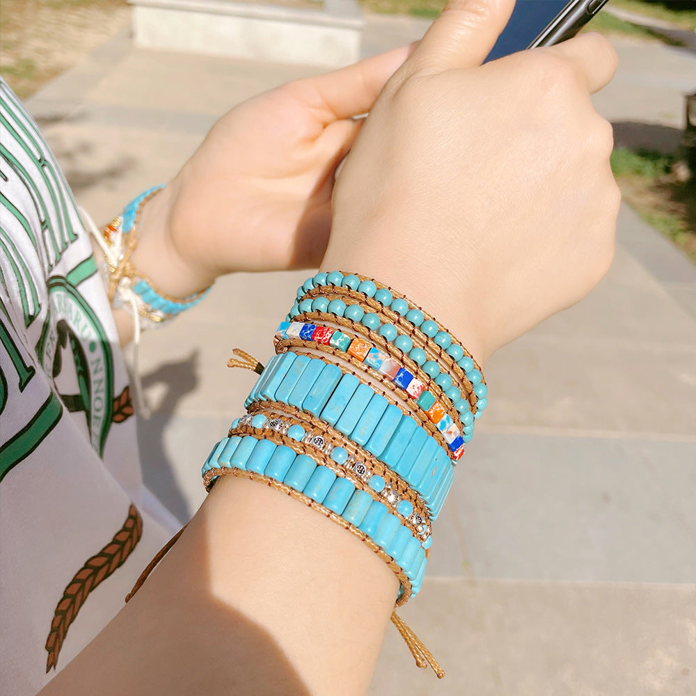 Unisex Retro N Wrap Braided Bracelet