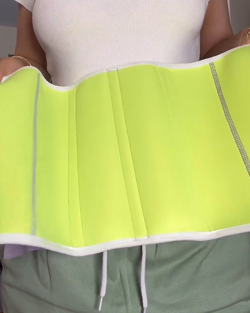 🎉 Women Double Compression Tummy Wrap Sweat Sauna Waist Trainer