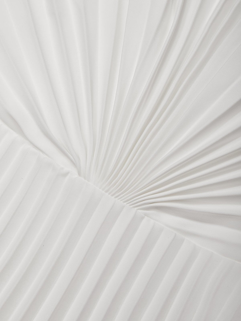 White Pleated Satin Strapless Sleeveless A-Line Maxi Dress