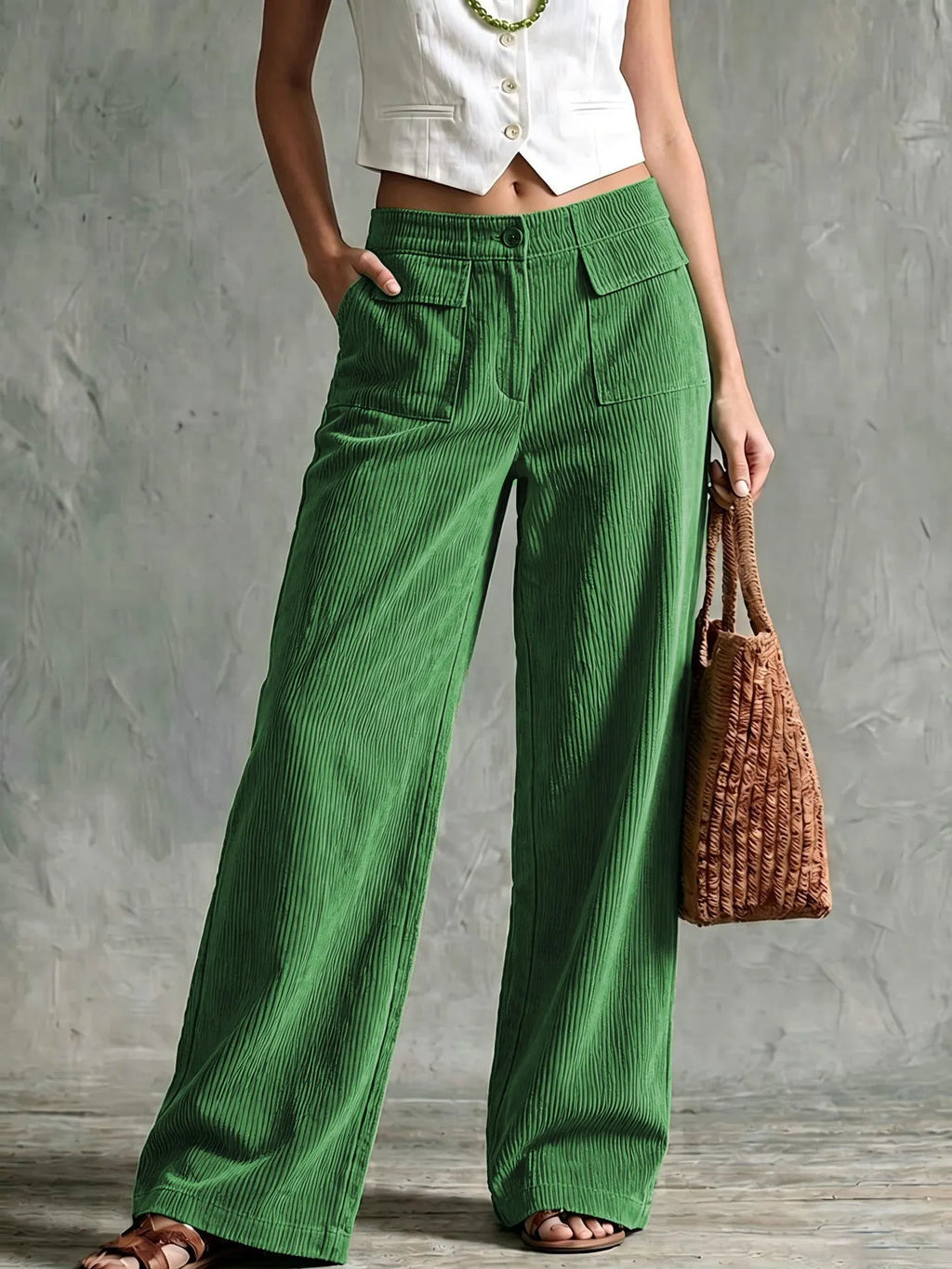High Quality Corduroy Wide-Leg Pants